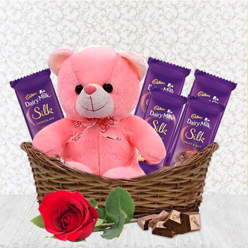 dairy milk silk with teddy bear