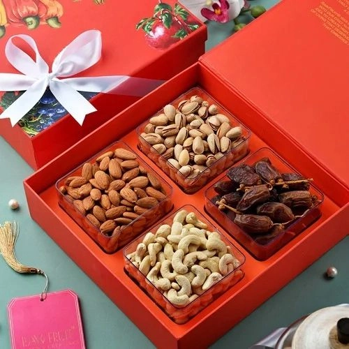 RawFruit Orange Gift Box of Crunchy Dry Fruits