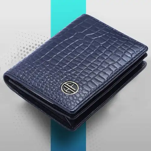 Fancy Leather RFID Protected Card Holder Wallet