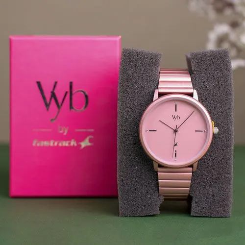 Trendy Pink Strap Watch