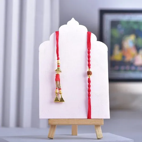 Blissful Rudraksh Rakhi Combo