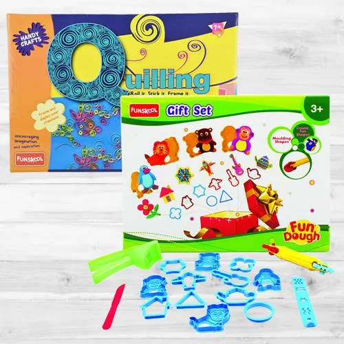 Amazing Funskool Quilling Art N Fundough Gift Set