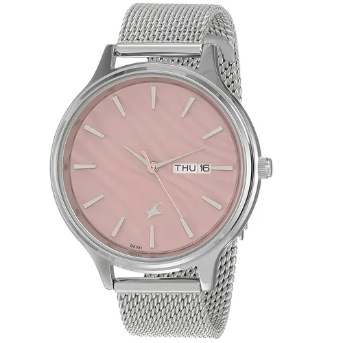 Lovely  Autumn Winter 20 Round Pink Dial Analog Watch